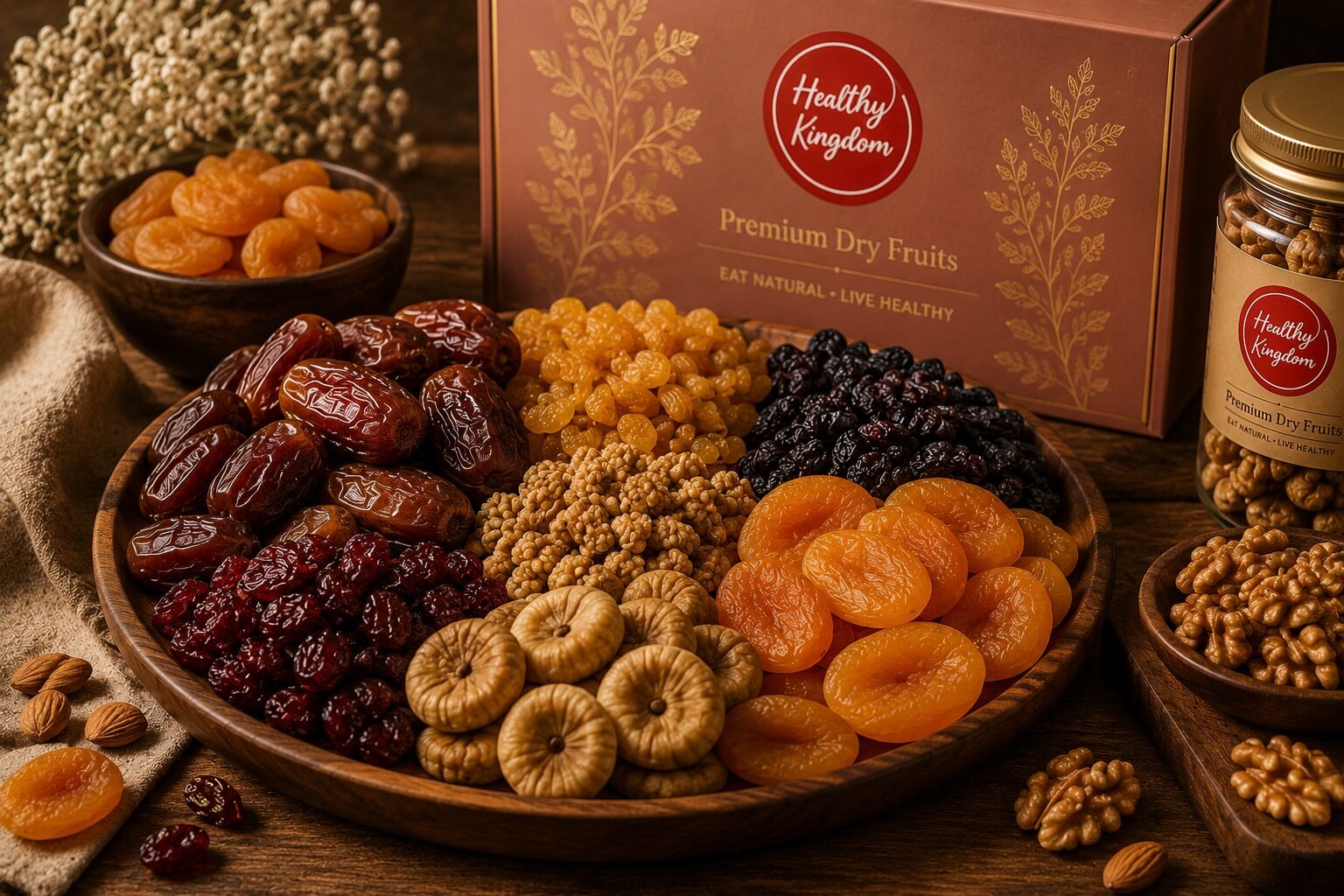 Assorted dry fruits, seeds and berries