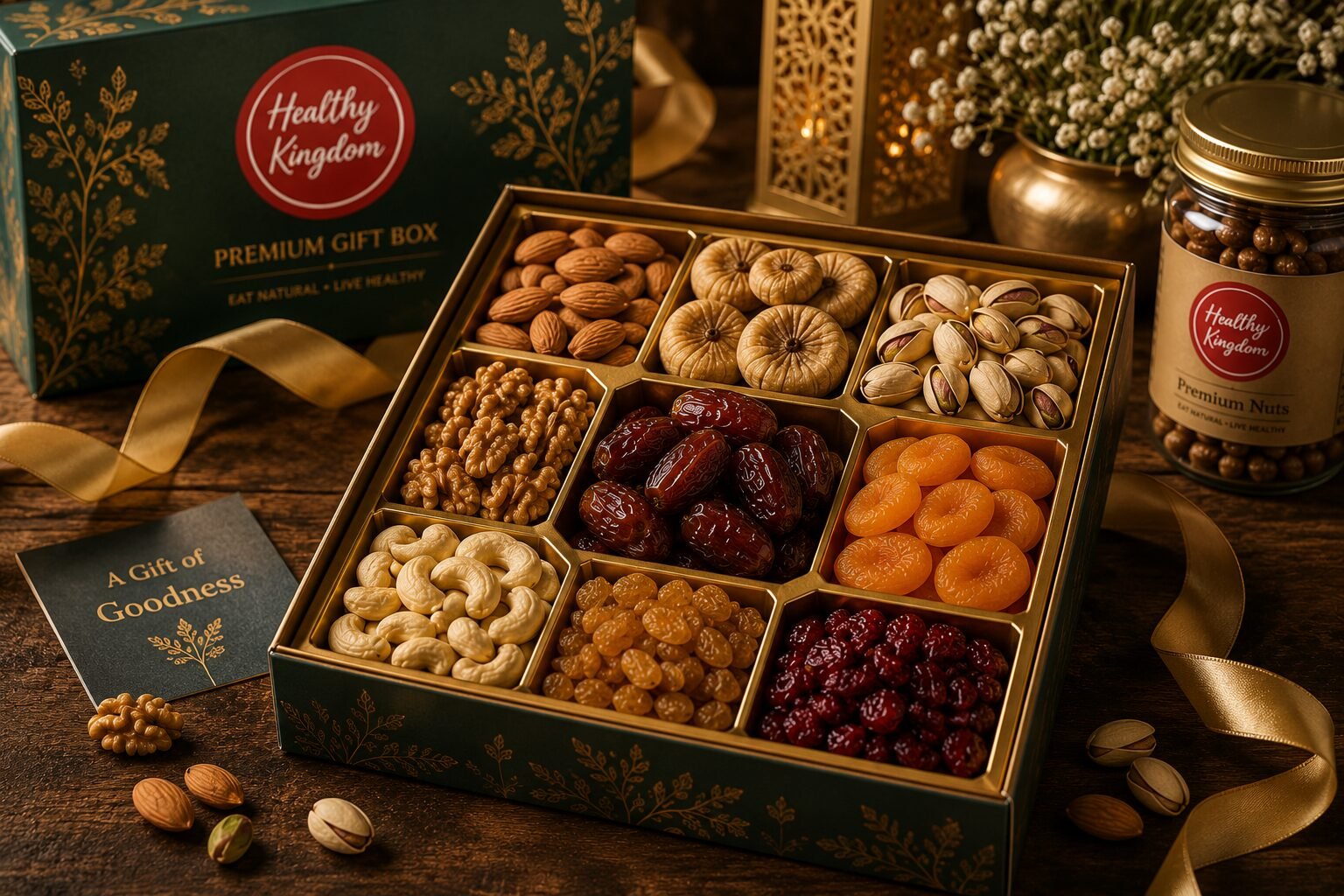 Curated dry fruit gift box